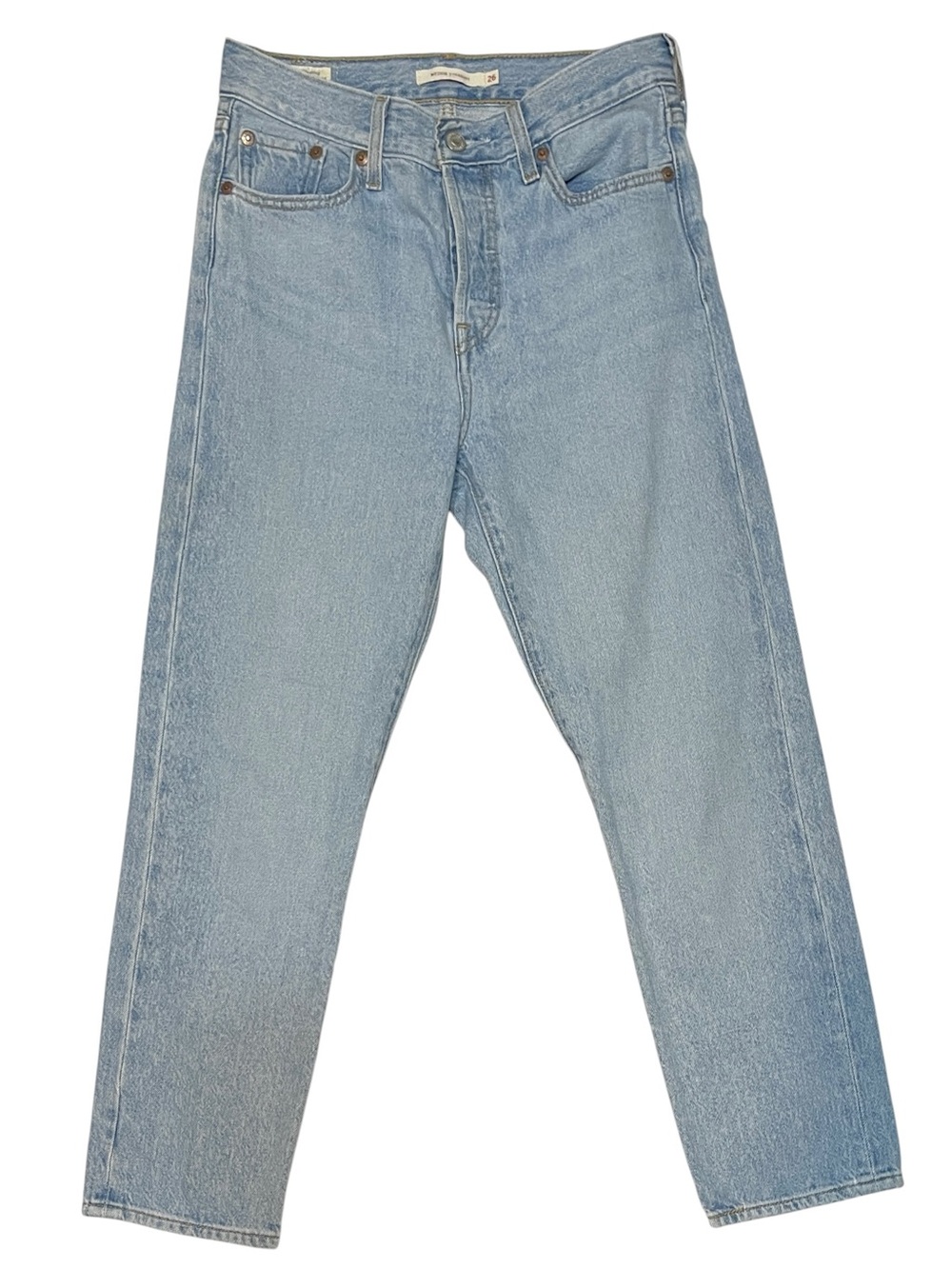 Levi's Premium Light Wash Denim Wedgie Straight Classic Jeans Women's 26